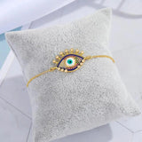 Zircon Evil Eye Heart Round Bracelet Ethnic Jewelry