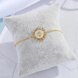 Zircon Evil Eye Heart Round Bracelet Ethnic Jewelry