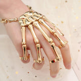 Steam Punk Bracelet Gothic Hand Skull Elasticity Couple Women Bracelet