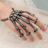 Steam Punk Bracelet Gothic Hand Skull Elasticity Couple Women Bracelet