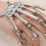 Steam Punk Bracelet Gothic Hand Skull Elasticity Couple Women Bracelet