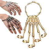 Steam Punk Bracelet Gothic Hand Skull Elasticity Couple Women Bracelet
