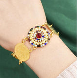 Coin Bracelet Arabic Cuff Bridal Party Favor Women Accessories