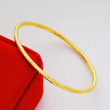 Vintage 24k Gold-Plated Cuff Bracelet Bangles for Women