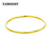 Vintage 24k Gold-Plated Cuff Bracelet Bangles for Women