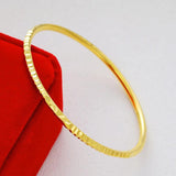 Vintage 24k Gold-Plated Cuff Bracelet Bangles for Women