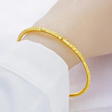 Vintage 24k Gold-Plated Cuff Bracelet Bangles for Women