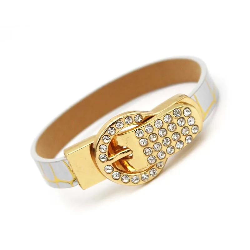 Leather Bracelet Punk Wrap Bangle Women Cuff