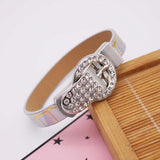 Leather Bracelet Punk Wrap Bangle Women Cuff