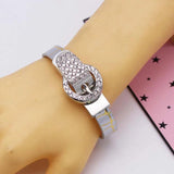 Leather Bracelet Punk Wrap Bangle Women Cuff