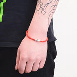 Men's Brown Braided Leather Bracelet Magnetic Clasp Jewelry 4 6mm