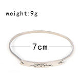 Engraved Stainless Steel Cuff Bracelet for Women