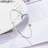 Silver Star Moon Zircon Bangles For Women
