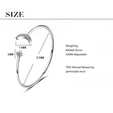Silver Star Moon Zircon Bangles For Women
