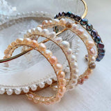 Baroque Pearl Bracelet Open Cuff Bangle for Women