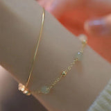 Green Stone Bracelet for Women Magnetic Open Bracelet Hand Chain Jewelry