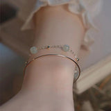 Green Stone Bracelet for Women Magnetic Open Bracelet Hand Chain Jewelry