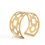 Geometric Metal Bracelet for Women Punk Style Hollow Opening Bracelet