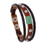 Vintage Leather Bracelet Multilayer Bangle Rivets Wristband Punk Jewelry