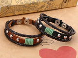 Vintage Leather Bracelet Multilayer Bangle Rivets Wristband Punk Jewelry