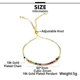 18K Plated Cube Chain CZ Bracelet for Women