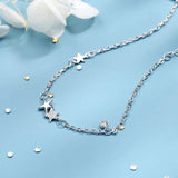 925 Silver Star Bracelet Crystal Jewelry Gift