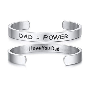 8mm Stainless Steel C Shape Bracelet for Father, Gray Men's Jewelry Gift