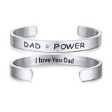 8mm Stainless Steel C Shape Bracelet for Father, Gray Men's Jewelry Gift