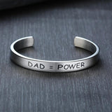 8mm Stainless Steel C Shape Bracelet for Father, Gray Men's Jewelry Gift