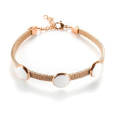 Red Love Heart Stainless Steel Bracelet for Women