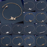 Women's Butterfly Crystal Zircon Chain Bracelet Jewelry Gift