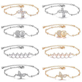 Women's Butterfly Crystal Zircon Chain Bracelet Jewelry Gift
