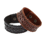 Adjustable Leather Bracelet Wristband for Men