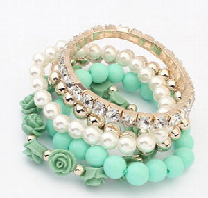Sweet Joker Breast Pink Ribbon Elastic Bracelet