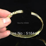 18K Plated Handcuffs Bracelets Bangles for Women Mens