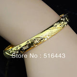 18K Plated Handcuffs Bracelets Bangles for Women Mens