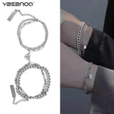 Vintage Magnetic Couple Cuff Bracelets