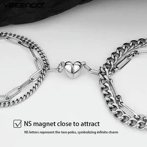 Vintage Magnetic Couple Cuff Bracelets