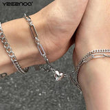 Vintage Magnetic Couple Cuff Bracelets