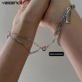 Vintage Magnetic Couple Cuff Bracelets