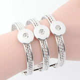 Metal Charm Snap Bracelets Bangles for 18MM Snap Buttons DIY Punk Jewelry