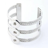 Metal Charm Snap Bracelets Bangles for 18MM Snap Buttons DIY Punk Jewelry