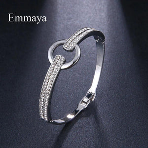 Crystal Bangles Wedding Cuff Bracelet