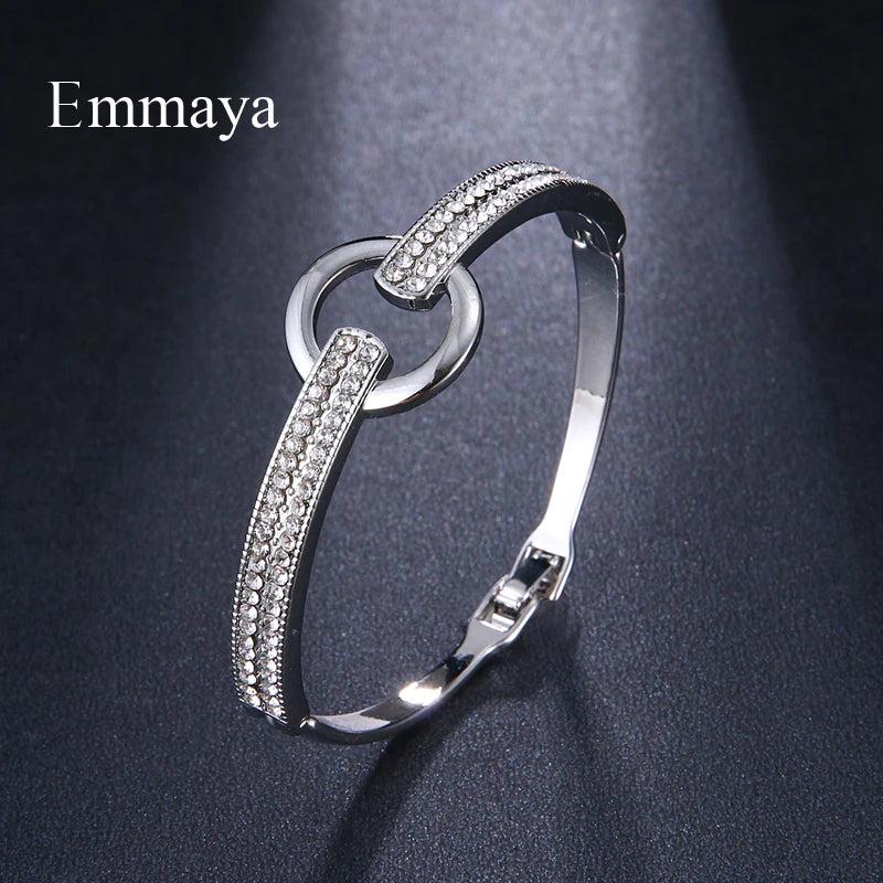 Crystal Bangles Wedding Cuff Bracelet