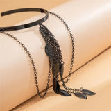 Leaf Charm Arm Bracelet for Women Metal Leaves Tassel Arm Cuff Bangle