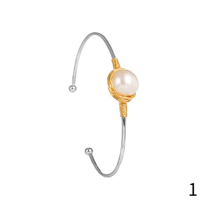 Baroque Pearl Hand-Wound Gold-Plated Bracelet