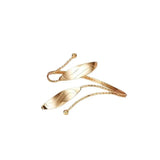 Boho Leaf Charm Upper Arm Cuff Bracelet