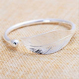 Silver Plated Feather Wings Bangle for Women