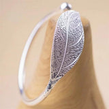 Silver Plated Feather Wings Bangle for Women