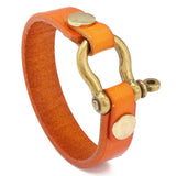 Stainless Steel & Leather Men's Bracelet Customizable